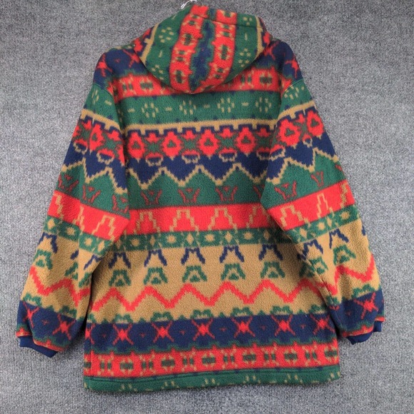 Bay Area Traders Women's Pullover Fleece Sweater Multi L 16-18 Fair Isle Nordic - Picture 5 of 11